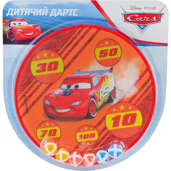 Детский дартс "Тачки" Bambi LD1023 с шариками на липучке