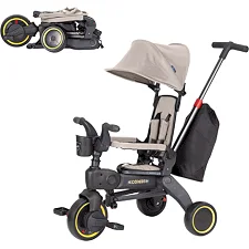 Детский трехколесный Велосипед TILLY COMBI (T-392 BEIGE) съемная родительская ручка