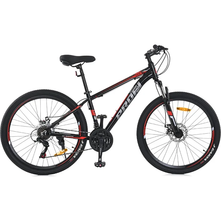 Велосипед MTB2602-2, 26 дюймов, алюминиевая рама 13 Shimano 21SP черно-красный