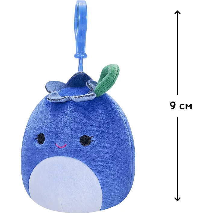 М'яка іграшка на кліпсі SQUISHMALLOWS – ЧОРНИЦЯ БЛУБІ (9 cm)