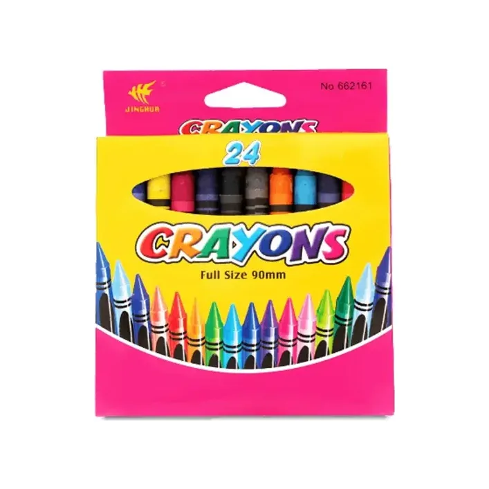Крейда воскова Crayons, 8496-24B набір 24 кольори 0,9*80 мм,без етикетки (Нас9845)