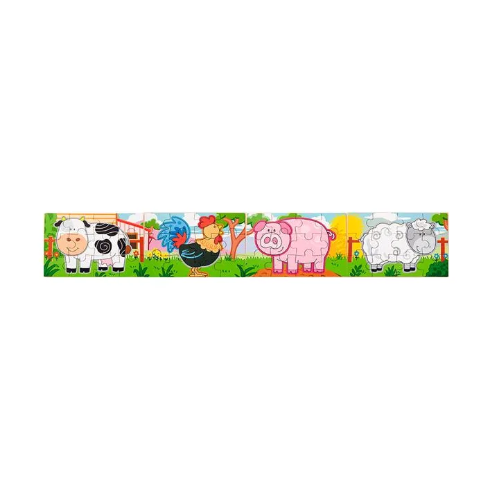Дерев'яний пазл Viga Toys Ферма 4 в 1, 48 ел. (50069)