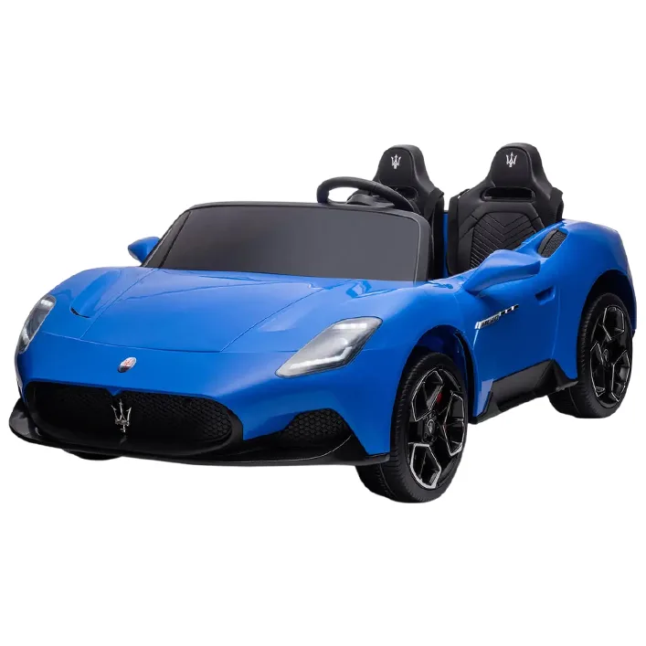 Электромобиль MASERATI S313 двухместный, кожаные сиденья, колеса, EVA, MP3, Р/К, 12В*14АH, 4*45W (Рез2313)
