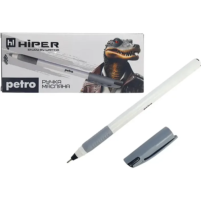 Ручка масляна HO-340 "PETRO" 0.7 мм, чорна HIPER (Кнц6853)
