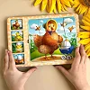 Деревянная настольная игра "Этапы развития курочки" Ubumblebees (ПСФ018) PSF018 сортер-пазл