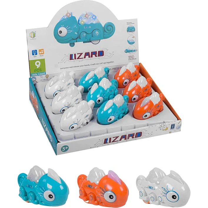 Музыкальная игрушка "Ящерица", 9 шт.