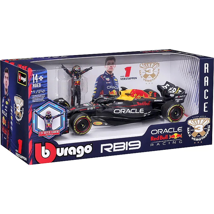 Автомодель з фігуркою - RED BULL RACING RB19 (1:24)