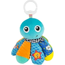 Мягкая игрушка-подвеска Lamaze Осьминог с пищалкой и зеркальцем (L27514)