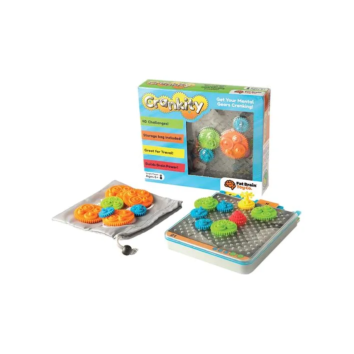 Игра-головоломка Fat Brain Toys Crankity Разноцветные шестерёнки (FA140-1)
