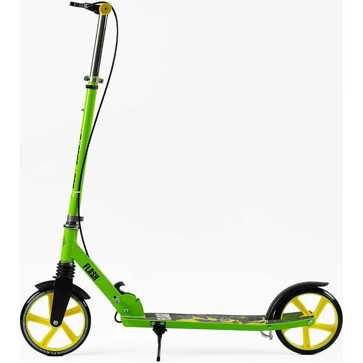 Самокат двоколісний "Best Scooter" FL-20085 (4) сталева рама, ручне гальмо, колеса PU 200 мм, 1 амортизатор передній, в коробці