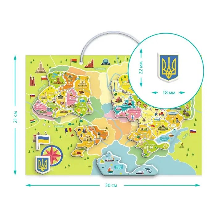 Магнитная игра "Карта Наша Украина" 200268 DoDo (Нас2988)