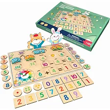 Деревянная игрушка, WD13018, доска для обучения в коробке 32,5*24*3,8 см (Дер1831)