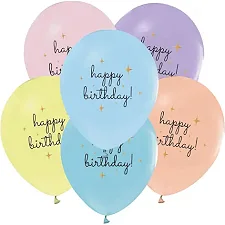 Повітряні кульки 'Happy Birthday' макарун асорті 50шт 03110 ТМ 'Твоя Забава' (Дер5070)