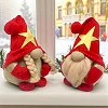Мʼяка іграшка "Скандинавский гном", Hand Made (висота 26 см), дівчинка (ЧЕРВОНИЙ)
