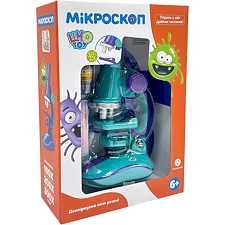 Детский микроскоп SK 0006(Turquoise) свет, 19,5 см, 2 пробирки, стекло