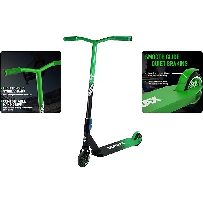 Самокат трюковый Go TRAX ST PRO 200 GREEN (Рез7733)