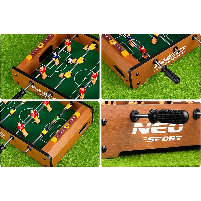 Настільний футбол Neo-Sport NS-439, 34,5 x 22 x 7 см, коричневий