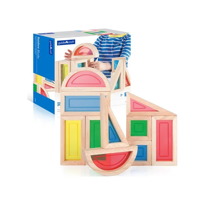Кубики Guidecraft Block Play Большая радуга, 14 см, 10 шт. (G3015)