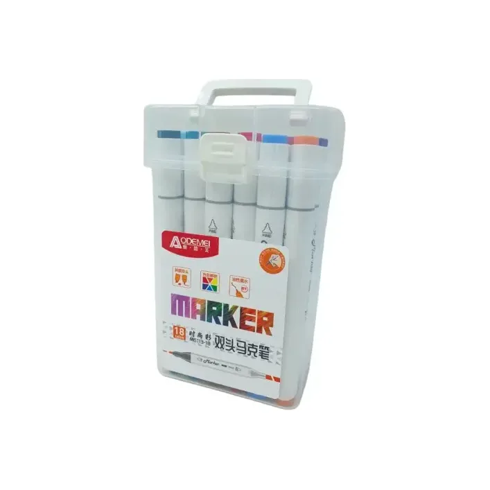 Набор скетч маркеров Aodemei "Marker" 6113-18M 18 цветов 18шт. в боксе (Кнц6113)