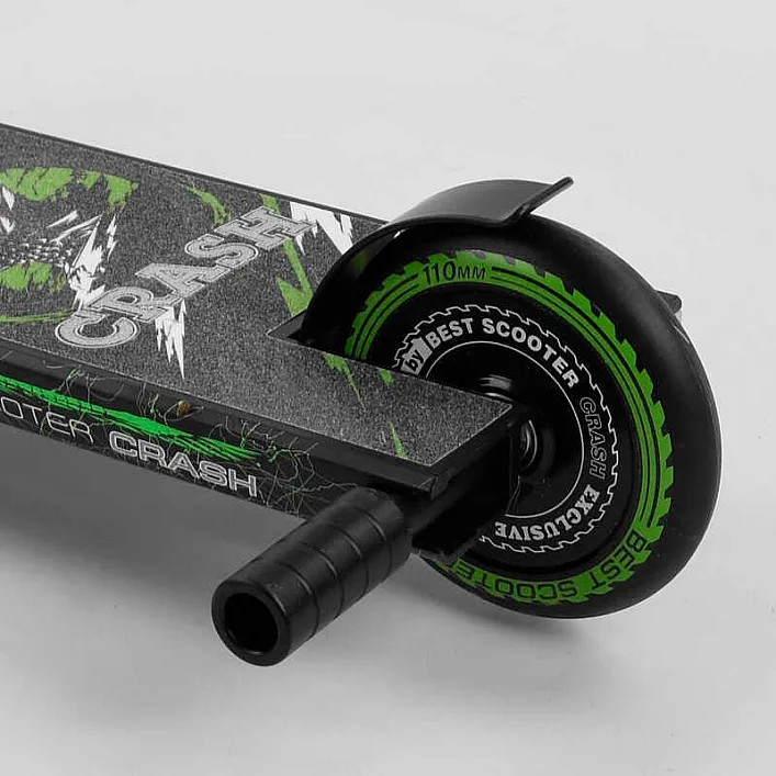 Самокат трюковый 41747 Best Scooter (4) "CRASH" HIC-система, ПЕГИ, алюминиевый диск и дека, колёса 110мм PU, ширина руля - 57 см, в коробке