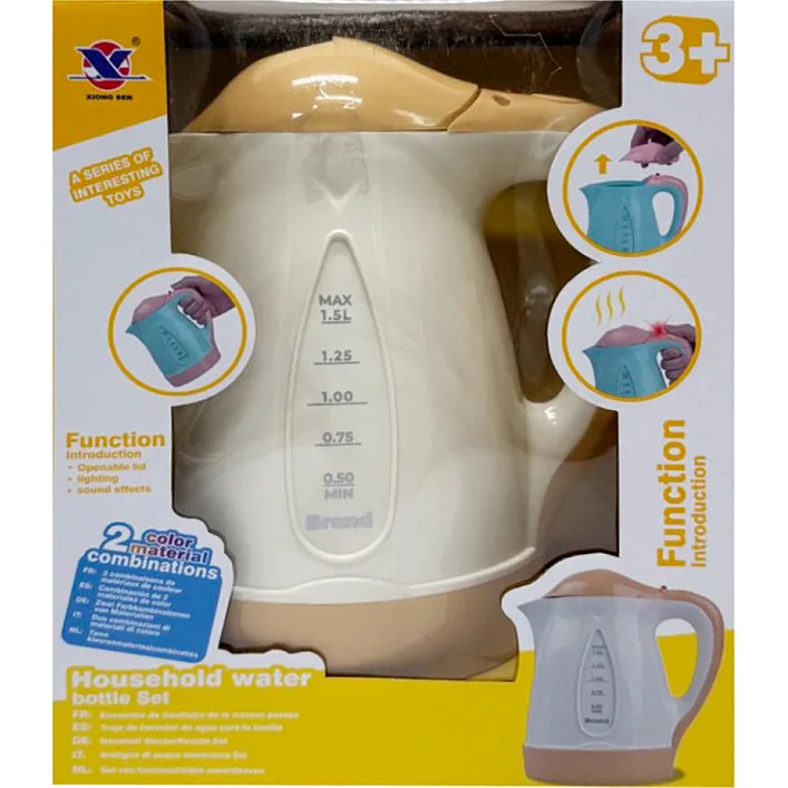 Дитяча побутова техніка "Чайник" XS-25013(White) світлові та звукові ефекти
