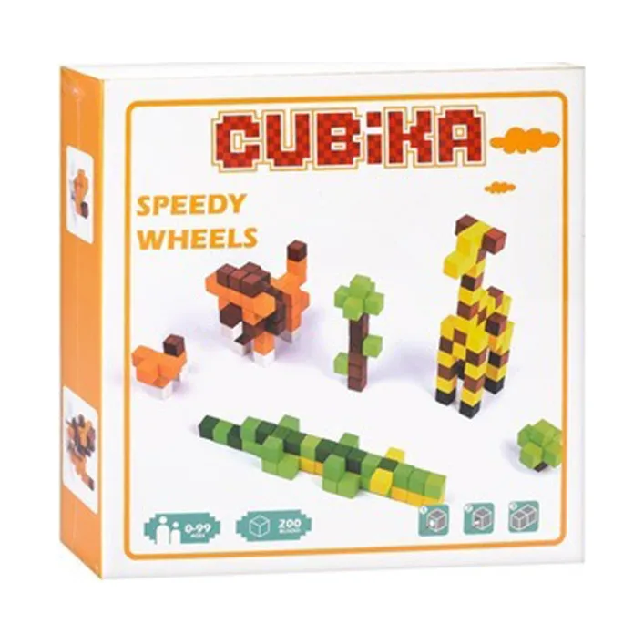 Деревянная игрушка Мозаика MD 1776(Yellow) кубики, наклейки, 200 деталей
