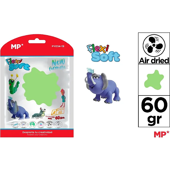 Паста для лепки, зеленая 60г, Madrid Papel (53566)
