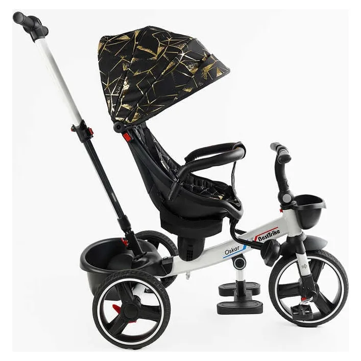 Велосипед 6390 &ndash; 10-960 BestTrike "Oscar" (1) ПОВОРОТНОЕ СИДЕНИЕ, РУЛЬ СОСТАВЛЯЕТСЯ, КОЛЕСА С ПРОГУЛИТЕЛЬНЫМ PU, КОРЗИНА, ТЕЛЕСКОПИЧЕСКАЯ РУЧКА