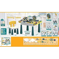 Игровой столик 6303 (5) стульчик, конструктор, в коробке