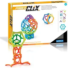 Магнитный конструктор Guidecraft PowerClix Organics, 74 детали (G9432)