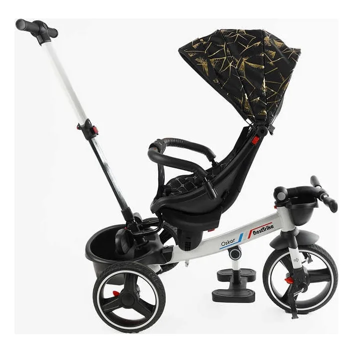 Велосипед 6390 &ndash; 10-960 BestTrike "Oscar" (1) ПОВОРОТНОЕ СИДЕНИЕ, РУЛЬ СОСТАВЛЯЕТСЯ, КОЛЕСА С ПРОГУЛИТЕЛЬНЫМ PU, КОРЗИНА, ТЕЛЕСКОПИЧЕСКАЯ РУЧКА