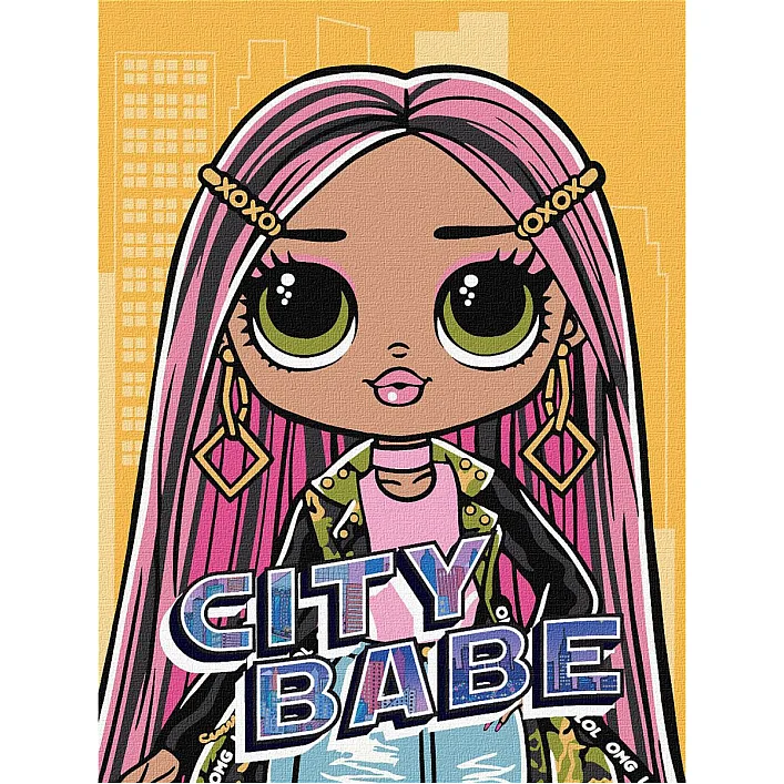Набір для розпису по номерах для дітей "L.O.L. Surprise! O.M.G. City Babe" 30х40 см. KHO6277 (Нас5283)