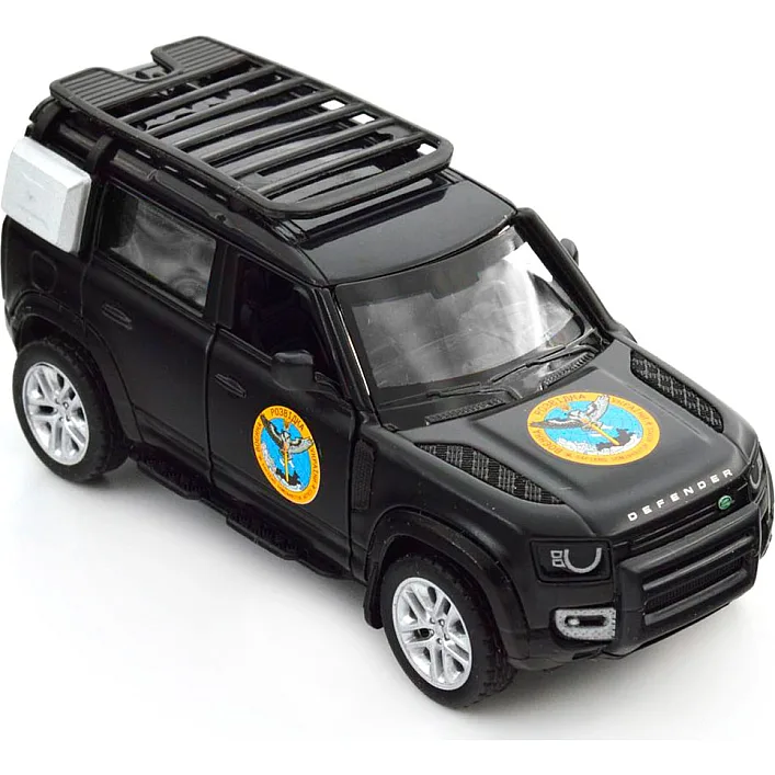 Автомодель серии Шевроны Героев - LAND ROVER DEFENDER 110 - ГУР МО (Маш6909)