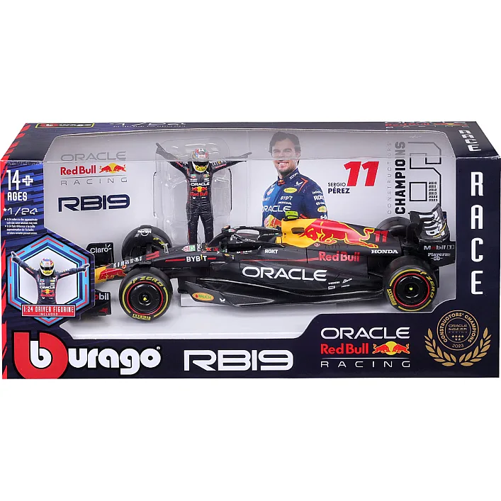Автомодель з фігуркою - RED BULL RACING RB19 (1:24)
