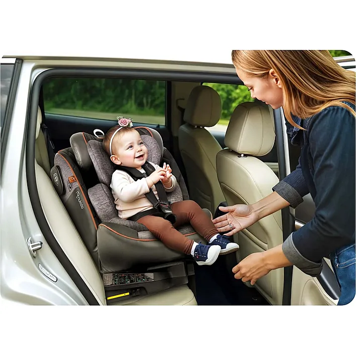 Автокресло Nukido Prestige Line ISOFIX 0-36 кг, черно-серое.