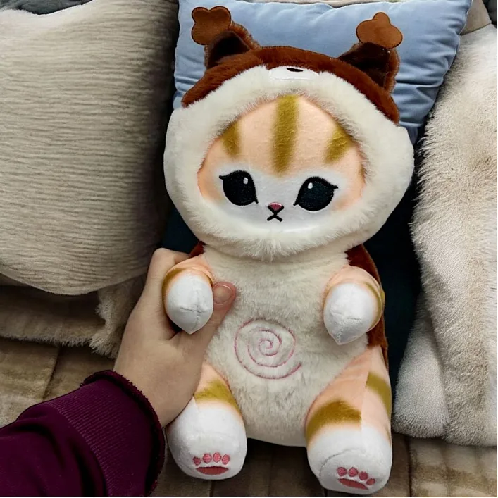 Мягкая игрушка аниме "Котик в капюшоне", 30 см