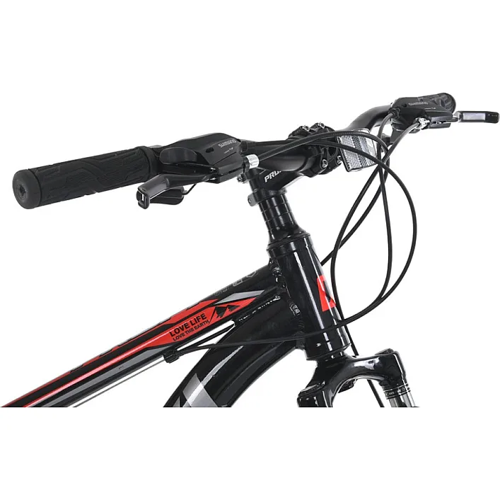 Велосипед MTB2602-2, 26 дюймов, алюминиевая рама 13 Shimano 21SP черно-красный