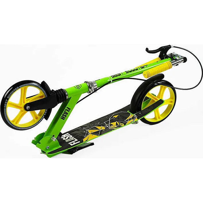 Самокат двоколісний "Best Scooter" FL-20085 (4) сталева рама, ручне гальмо, колеса PU 200 мм, 1 амортизатор передній, в коробці