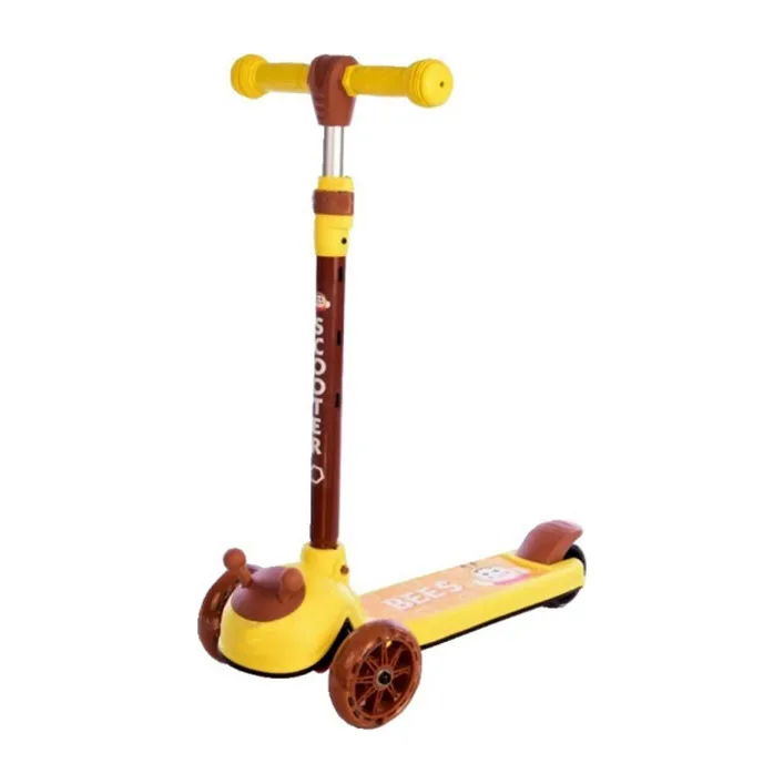 Детский самокат Bambi SC21011 колеса PU со светом Желтый