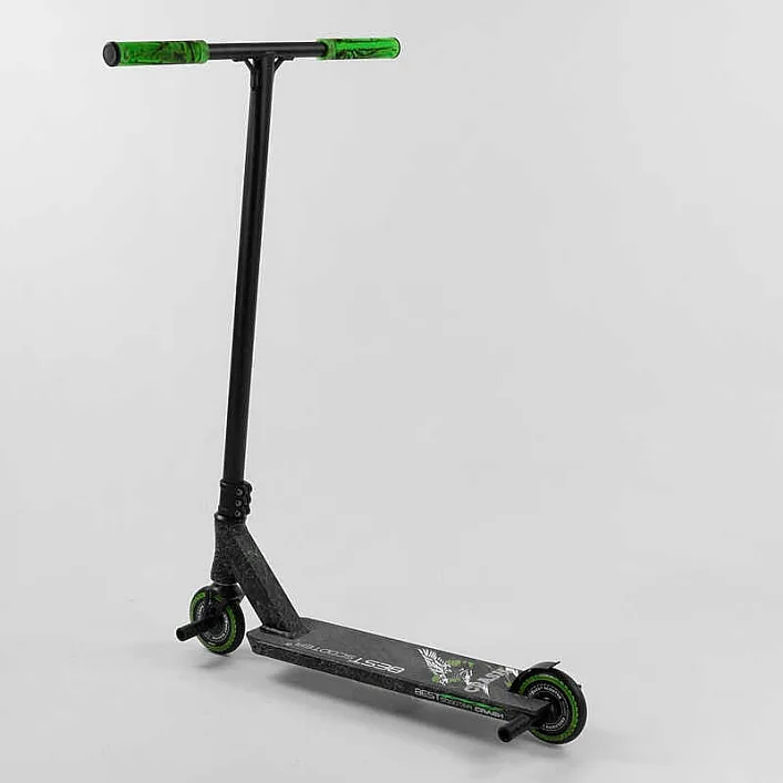 Самокат трюковый 41747 Best Scooter (4) "CRASH" HIC-система, ПЕГИ, алюминиевый диск и дека, колёса 110мм PU, ширина руля - 57 см, в коробке