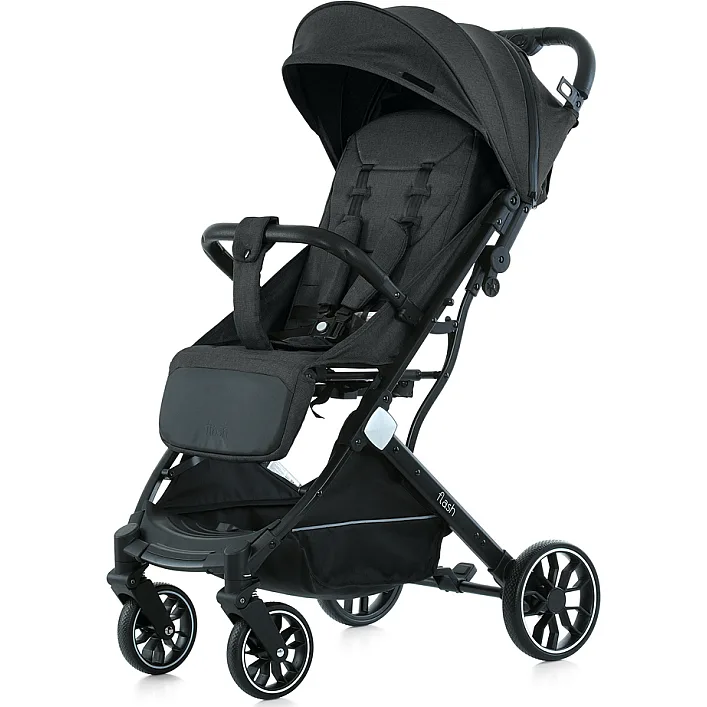 Детская прогулочная Коляска BAMBI FLASH (M 5727-1 Almost Black) алюминий