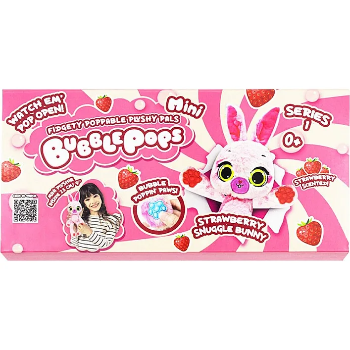 Мягкая игрушка с ароматом "Bubble Pops мини. Клубничный зайчонок" (20 см)