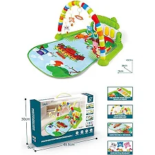 Коврик 973 (24) пианино, мелодии, подсветка, 4 погремушки, зеркальце, в коробке
