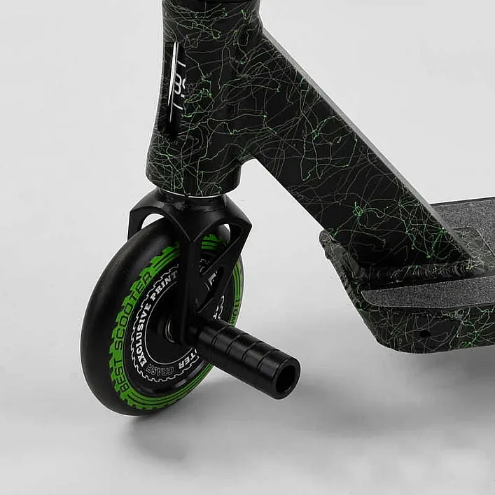 Самокат трюковый 41747 Best Scooter (4) "CRASH" HIC-система, ПЕГИ, алюминиевый диск и дека, колёса 110мм PU, ширина руля - 57 см, в коробке