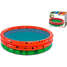 Intex Басейн 58448 NP "Кавун" (6) 3 кільця, від 2 років, діаметр 168см, висота 38см, 581л.