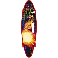 Пенни борд "Fireball" 24" Bambi SC20523 с ручкой, PU колеса со светом