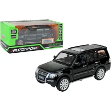 Машина АВТОПРОМ 68463B "Mitsubishi Pajero 4WD Turbo", 1:33 на батарейках, світло, звук, відкриваються двері, багажник, капот коробка р.18x9x8 см (Маш4697)