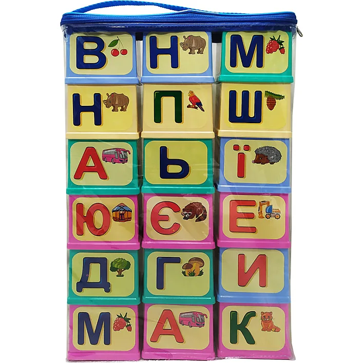 Детские развивающие кубики "Азбука" 70576 на укр. языке
