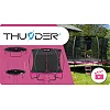 Батут THUNDER INSIDE ULTRA с внутренней сеткой 8 футов 244 см черно-розовый