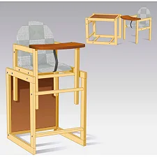 Стульчик большой №1214 "Клетка зеленая" (1) ТМ "Мася"